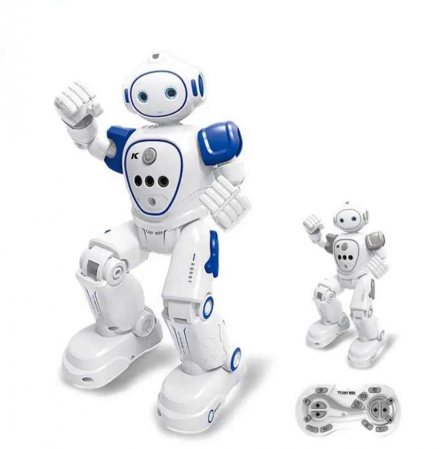 Robot Inteligent cu telecomanda, incarcare USB, acumulator inclus, 26.5x8x16 cm,  Alb Albastru, + 8 Ani [2]