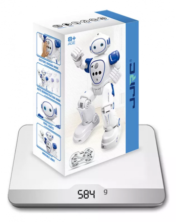 Robot Inteligent cu telecomanda, incarcare USB, acumulator inclus, 26.5x8x16 cm,  Alb Albastru, + 8 Ani [6]
