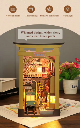 Casa in miniatura 3D, Sakura holiday DIY, 17.8x20x14.3cm [4]