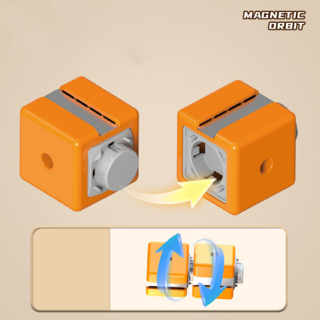 Set Tren Magnetic 3D cu 150 Piese, Traseu cu Pante, Buclă, Poduri și Cuburi Colorate, Jucarie Educativa, 3-8 ani [4]