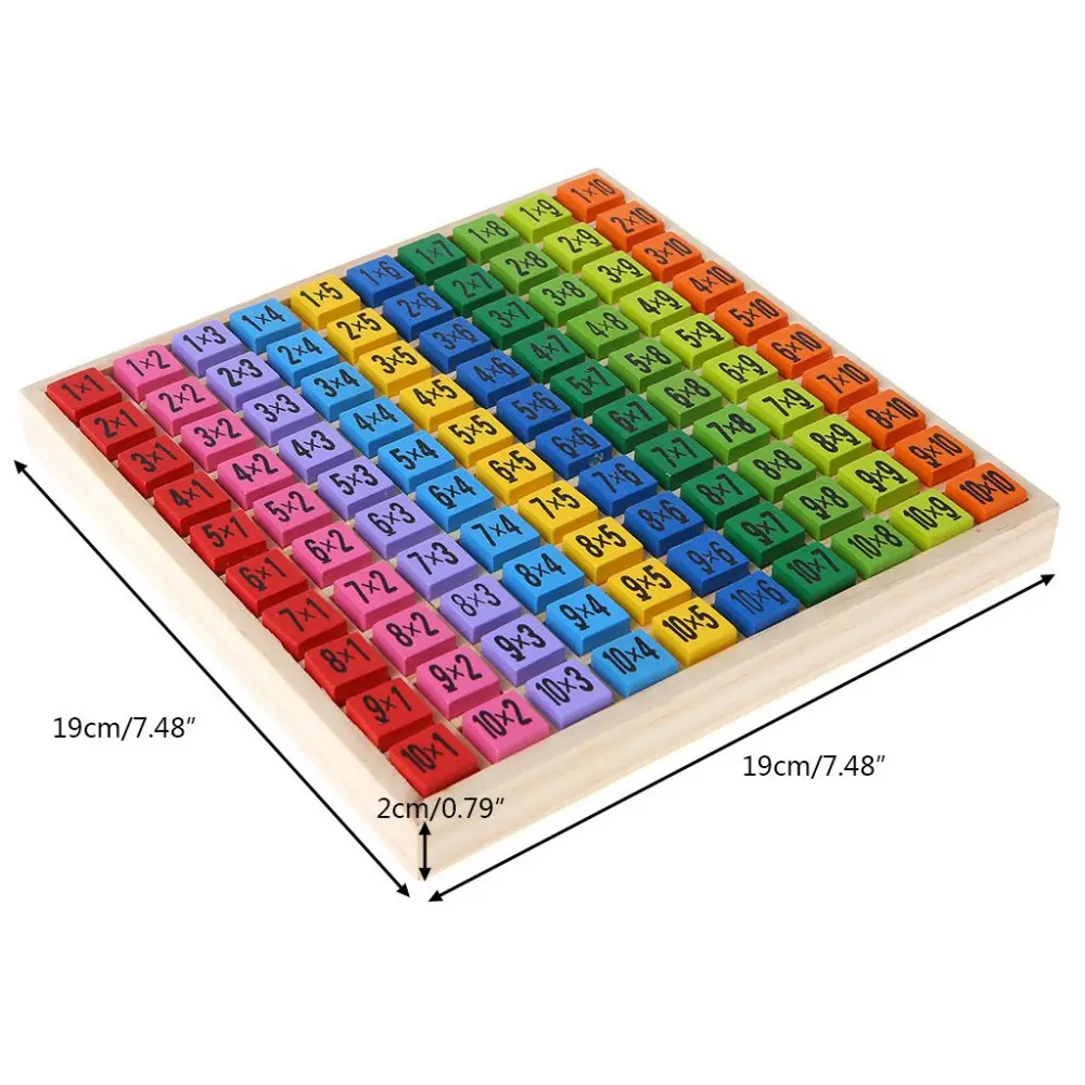 Tabla inmultirii colorata din lemn 100pcs Joc educativ [4]