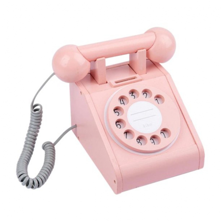 Telefon din lemn model retro [7]