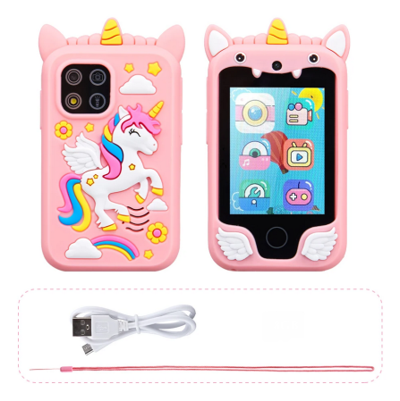 Telefon inteligent de jucarie cu ecran tactil pentru copii, muzica, camera, jocuri și functii educationale, 3 + ani [9]