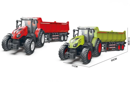 Tractor cu Remorca 50cm, Lumini și Sunete realistice, Jucarie Interactiva pentru Micii Fermieri, 3ani+ [2]