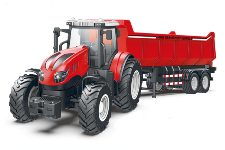 Tractor cu Remorca 50cm, Lumini și Sunete realistice, Jucarie Interactiva pentru Micii Fermieri, 3ani+ [1]