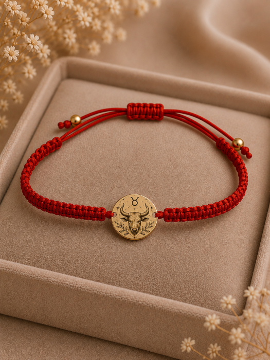 Brățară cu Zodie din Aur 14K, Reglabilă, Personalizabilă [3]