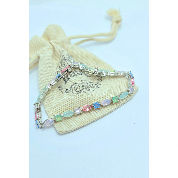 Brățară din Argint 925 cu Pietre Colorate – 10.76 g, 19 cm [2]
