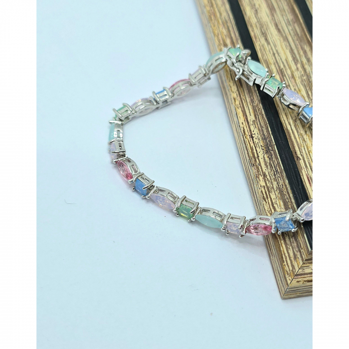 Brățară din Argint 925 cu Pietre Colorate – 10.76 g, 19 cm [1]