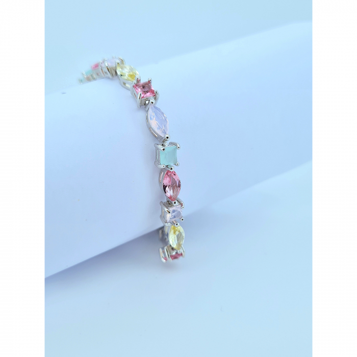 Brățară din Argint 925 cu Cristale Colorate – 10.17 g, 17 cm [3]