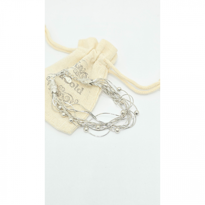 Brățară cu Mai Multe Lanțuri și Biluțe din Argint 925 – 19 cm, 11,09 g [2]