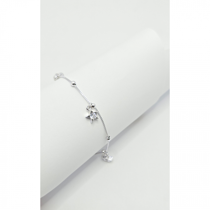 Brățară din Argint 925 cu Elemente Stele și Flori – 5,52 g [1]