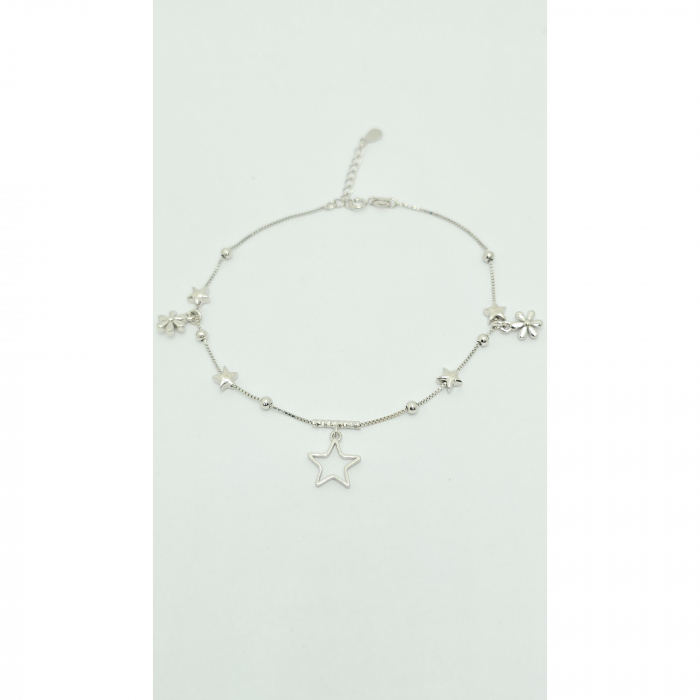 Brățară din Argint 925 cu Elemente Stele și Flori – 5,52 g [4]