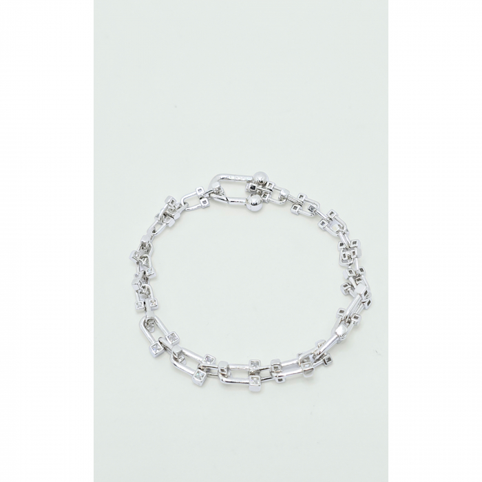 Brățară din Argint 925 cu Zale și Pietre Zirconia – 18 cm, 12,63 g [3]