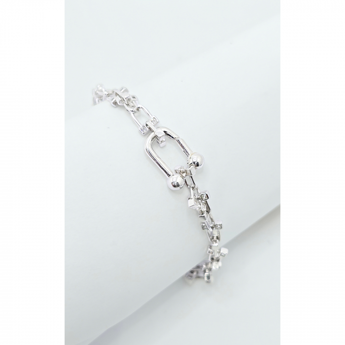 Brățară din Argint 925 cu Zale și Pietre Zirconia – 18 cm, 12,63 g [1]