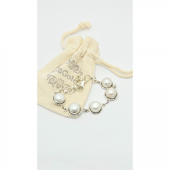 Brățară din Argint 925, Model Antichizat cu Perle – 16,35 g [2]