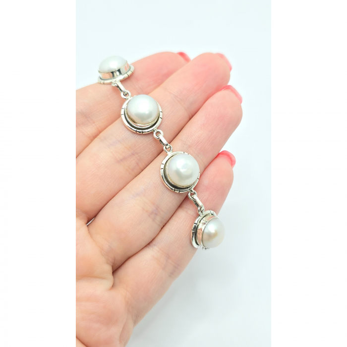 Brățară din Argint 925, Model Antichizat cu Perle – 16,35 g [4]