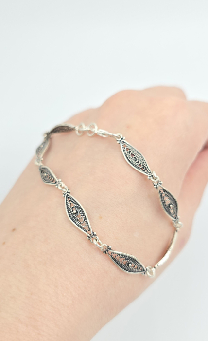 Brățară din argint 925 model antichizat – design vintage elegan [2]