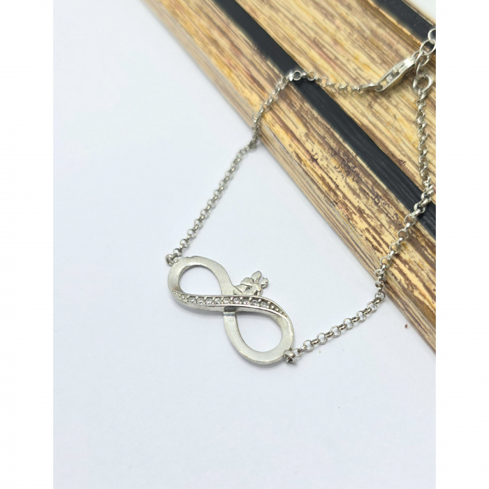Brățară din Argint cu Element Pătrat și Cristale Zirconia – 2.94 g, 16 cm [2]