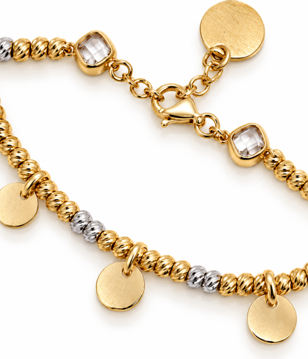 Brățară din Aur 14K Bicolor cu 7 Bănuți [2]