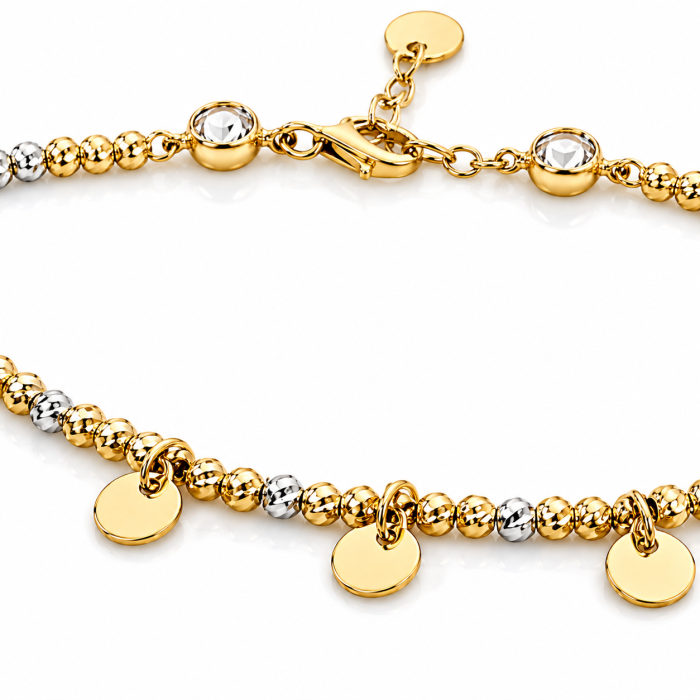Brățară din Aur 14K cu 7 Bănuți Decorativi – Model Delicat și Elegant [3]