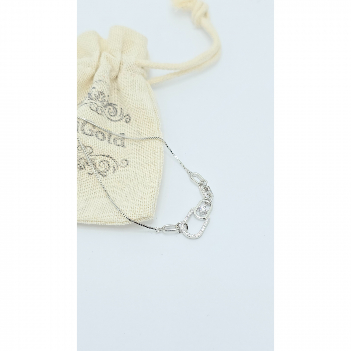 Brățară Reglabilă din Argint 925 cu Cristale Zirconia – 2,38 g [2]
