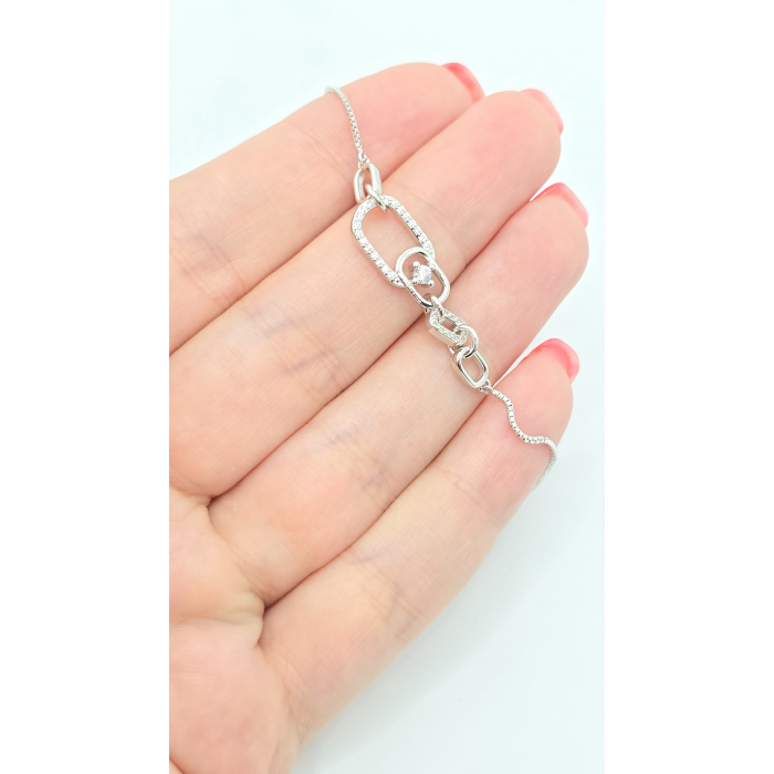 Brățară Reglabilă din Argint 925 cu Cristale Zirconia – 2,38 g [3]