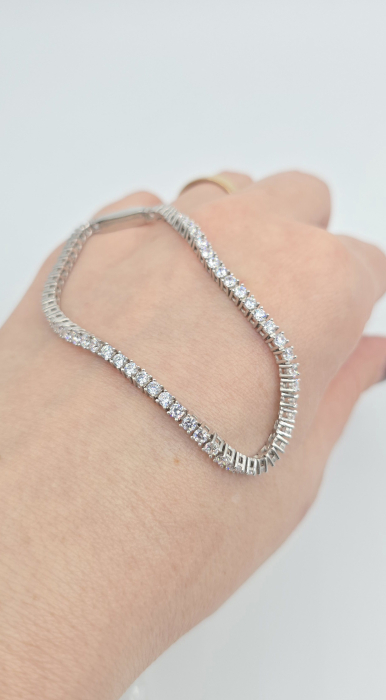 Brățară tenis din argint 925 cu zirconii – model clasic elegant [2]