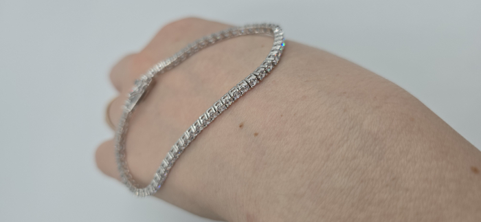 Brățară Tennis din Argint 925 cu Pietre transparente– 20 cm, 8.92 g [2]