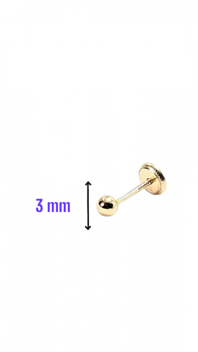Cercei Bebe bobita din Aur galben 14 kt [3]