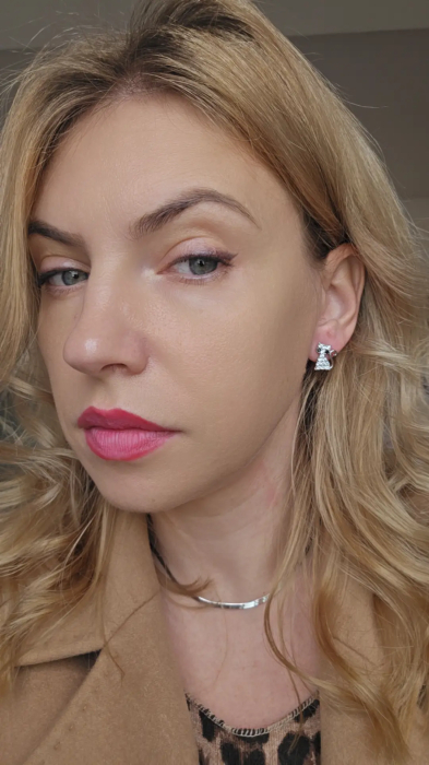 Cercei cu Pisicute din Argint 925 cu Zirconia – 3.14 g, 1.7 cm [3]