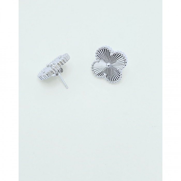 Cercei cu Trifoi din Argint 925, Fără Pietre – 7.22 g, 1.5 cm [5]