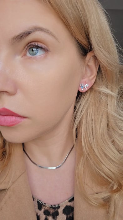 Cercei Fundita din Argint 925 cu Zirconia – 2.14 g, 1.5 X 1 cm [3]