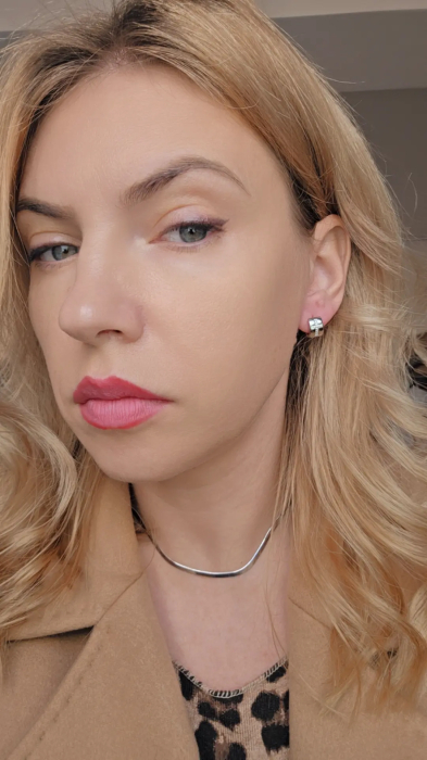 Cercei cu cruce din Argint 925 cu Zirconia – 4.59 g,  1 cm [4]