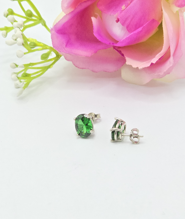 Cercei Eleganti din Argint 925 cu Zirconia – 1.95 g, 0.80 cm [2]