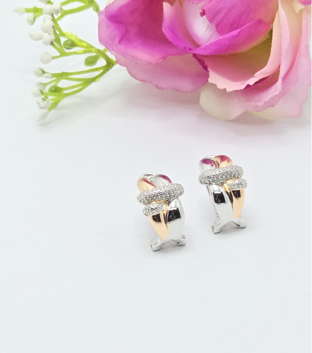 Cercei Eleganti din Argint 925 cu Zirconia – 4.59 g, 2 cm [3]