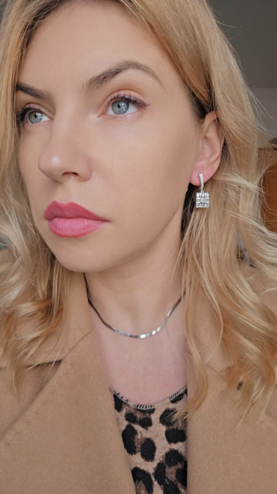 Cercei Eleganti din Argint 925 cu Zirconia – 5.35 g, 2.5 cm [2]