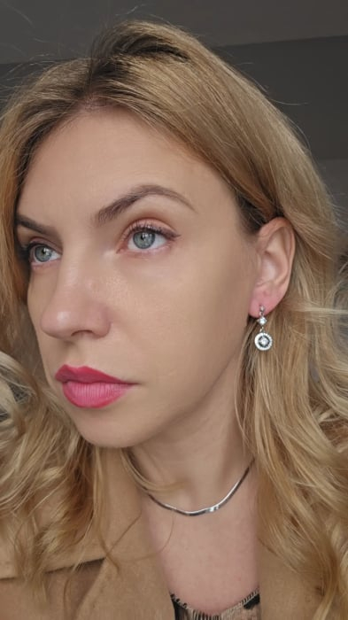 Cercei Eleganti din Argint 925 cu Zirconia – 5.77 g, 2.5 cm [2]