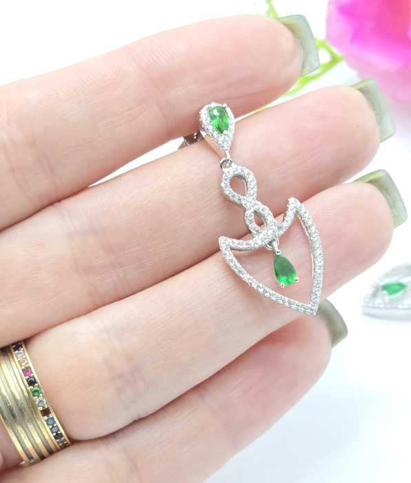 Cercei Eleganti din Argint 925 cu Zirconia – 6.38 g, 3.5 cm [2]