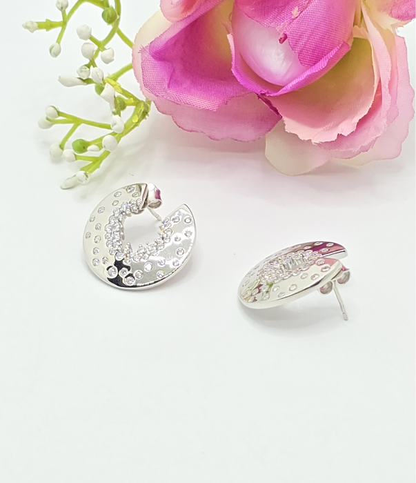 Cercei Eleganti din Argint 925 cu Zirconia – 9.09 g, 2.4 cm [2]