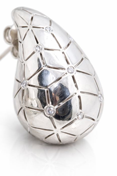 Cercei din argint 925 cu zirconii – model geometric elegant [4]