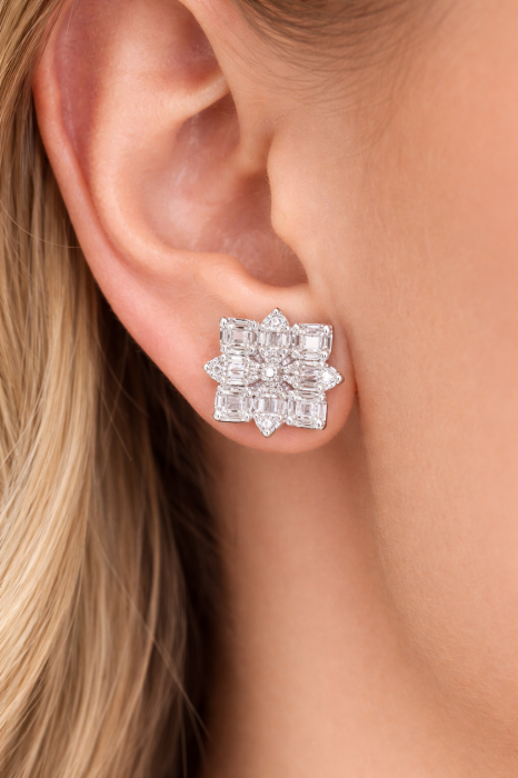 Cercei Mireasă din Argint 925 cu Pietre Zirconia Albe – 5.23 g, 1.5 cm [2]