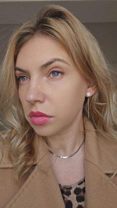 Cercei Trifoi cu Lant din Argint 925 cu Zirconia – 1.21 g, 6 cm [2]