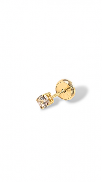 Cercei Bebe din Aur 14 kt  cu piatra cubic Zirconia [1]
