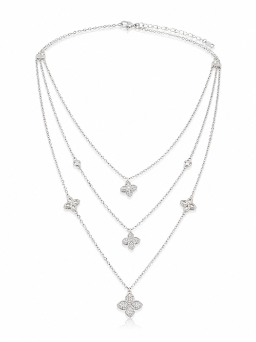 Colier cu Trifoi din Argint 925 cu Cristale Zirconia – 9.01 g, Lungime 40.5 cm [3]