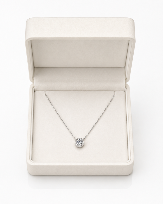 Colier din argint 925 cu zirconiu solitar – eleganță delicată [3]