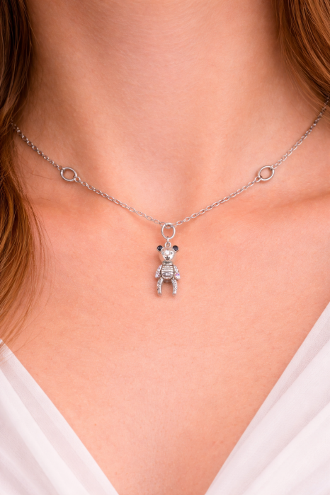 Colier din argint 925 „Ursuleț” cu zirconii – delicatețe și farmec jucăuș [2]