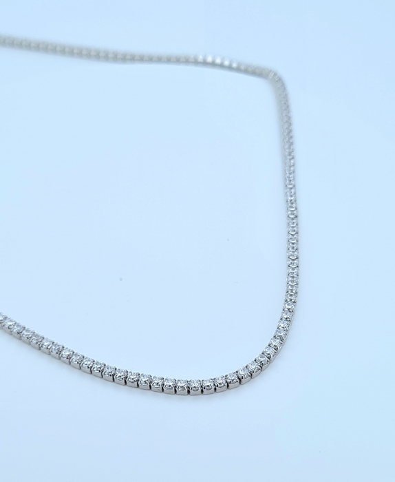 Colier Tenis din Argint 925 cu Cristale Zirconia Transparente – 7.21 g, 38-43 cm [4]