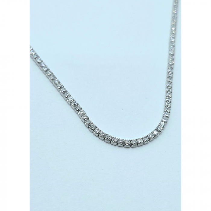 Colier Tenis din Argint 925 cu Cristale Zirconia Transparente – 7.21 g, 38-43 cm [3]