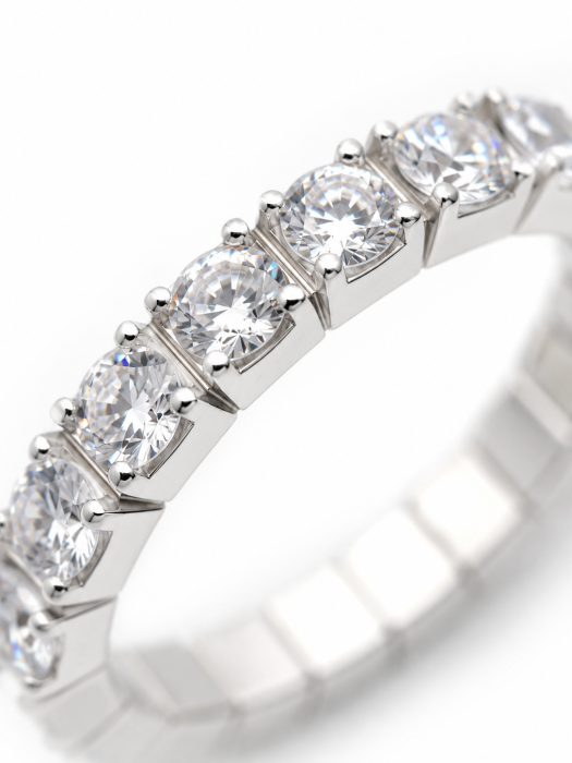 Inel Eternity Elastic din Argint 925 cu Zirconii Strălucitoare [3]