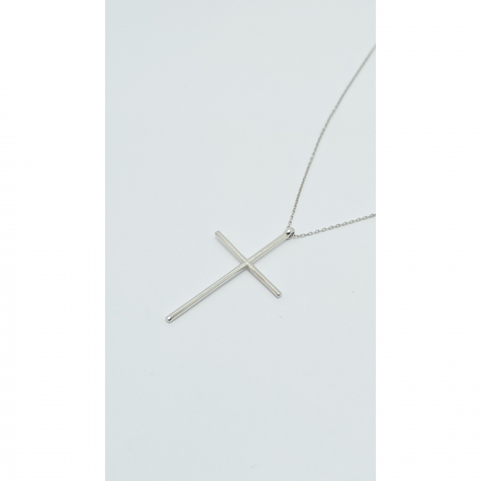 Lanț Cruce din Argint 925 fără Pietre – 3.02 g, 40-45 cm [5]